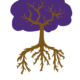 Träd med synligt rotsytem. Bild.